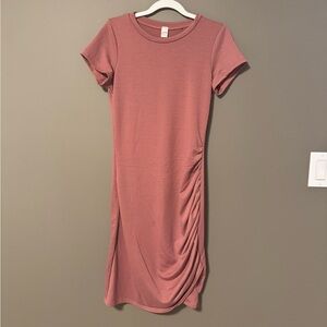 Love Vintage Rose Rouched T-Shirt Dress Size S